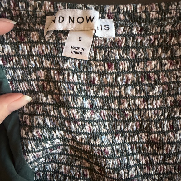 And Now This Floral Long Sleeve Smocked Mini Dress Size Small - Picture 6 of 6